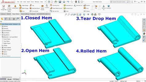 solidworks sheet metal hem application